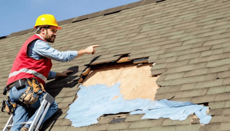 Roof repair on damaged shingles in Palm Bay FL