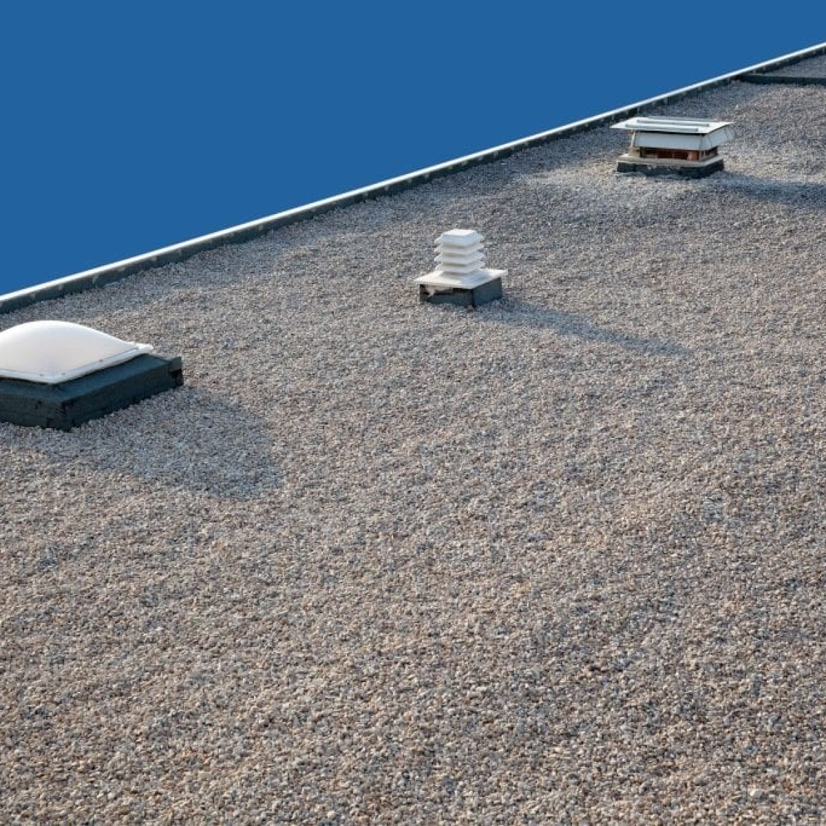 Built-up commercial roofing system with aggregate surface in Palm Bay FL