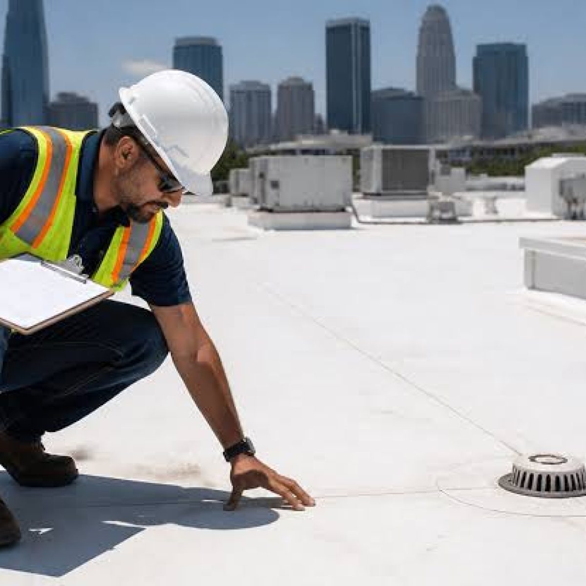 Commercial roof maintenance inspection in Palm Bay FL